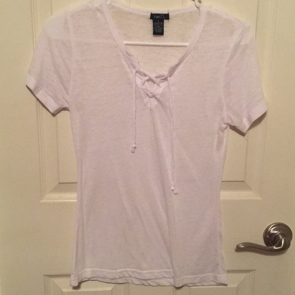 White Knot Tied Shirt